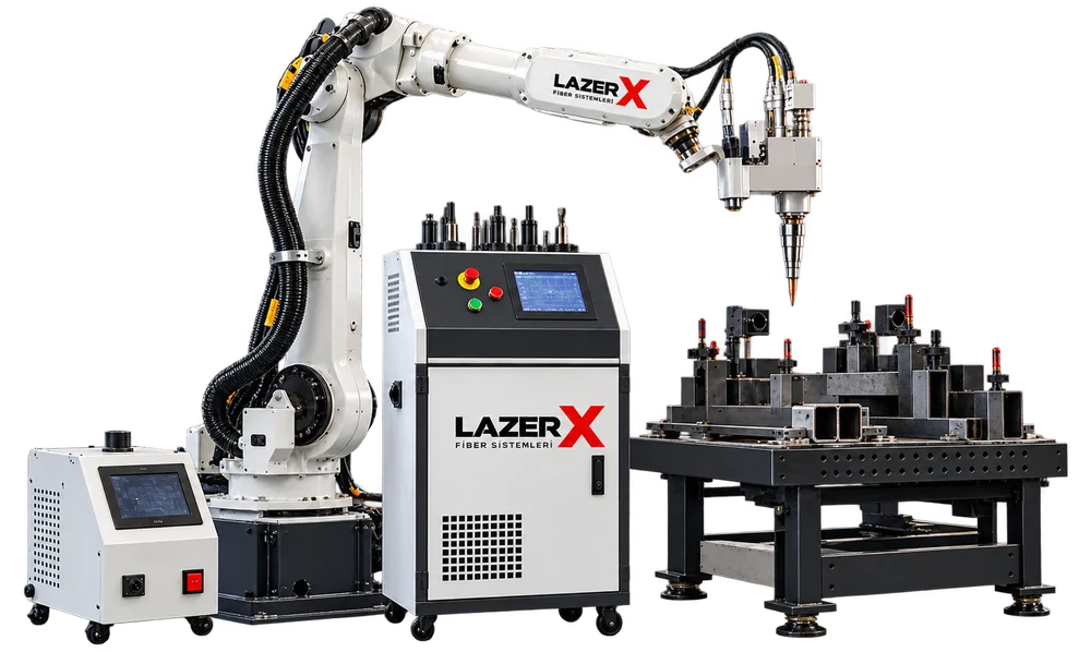 LazerX robotik fiber lazer kaynak istasyonu